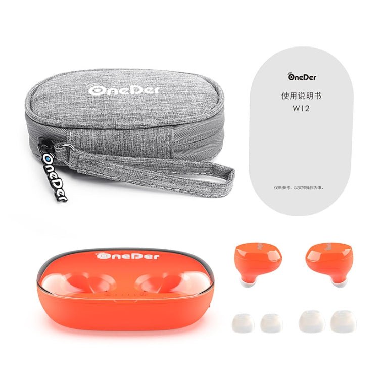 OneDer W12 Wireless Earphone with Waterproof IPX5 HD Stereo Sound TWS Bluetooth Earphone - ORIWHIZ