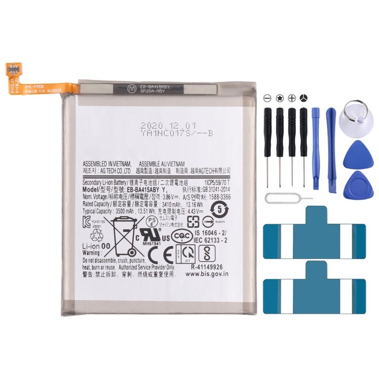 Original 3500mAh EB - BA415ABYY for Samsung Galaxy A41 SM - A415 Li - ion Battery Replacement, For Samsung Galaxy A41 - ORIWHIZ