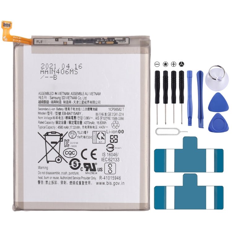 Original 4500mAh EB - BA715ABY for Samsung Galaxy A71 SM - A715 Li - ion Battery Replacement, For Samsung Galaxy A71 - ORIWHIZ