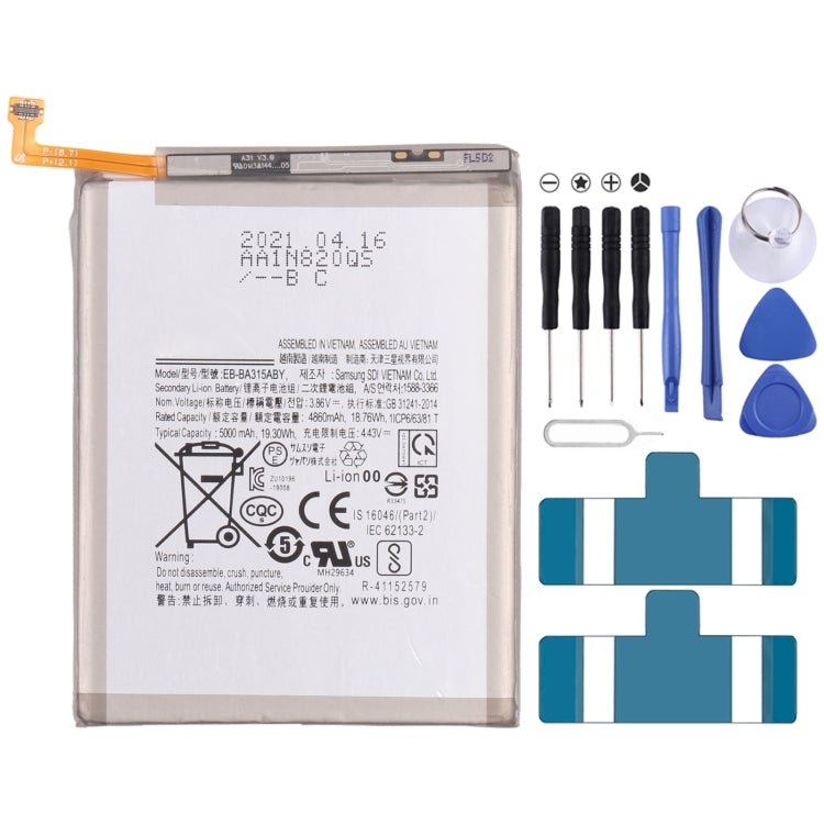 Original 5000mAh EB - BA315ABY for Samsung Galaxy A31 SM - A315 Li - ion Battery Replacement, For Samsung Galaxy A31 - ORIWHIZ