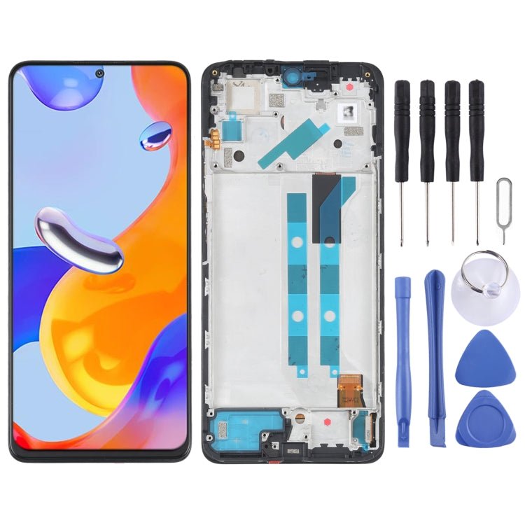 Original AMOLED LCD Screen For Xiaomi Redmi Note 11 Pro 4G / Redmi Note 11E Pro 5G / Poco X4 Pro 5G / Redmi Note 11 Pro+ 5G India Digitizer Full Assembly with Frame, For Xiaomi Redmi Note 11 Pro 4G / Redmi Note 11E Pro 5G / Poco X4 Pro 5G(Original) - ORIWHIZ
