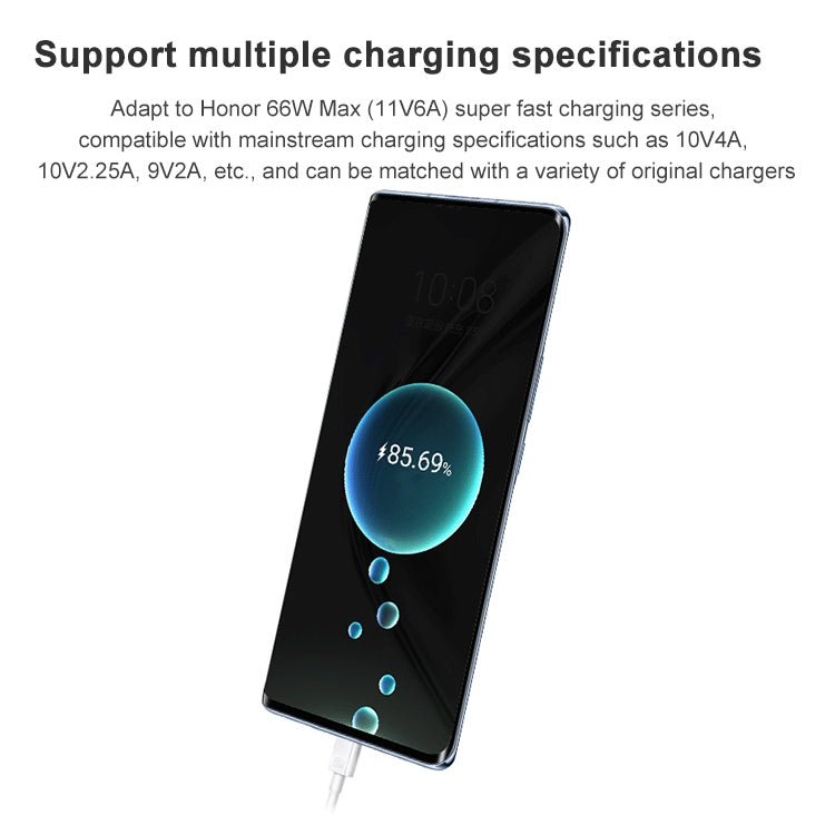 Original Honor AC790 6A USB to USB - C / Type - C Interface Charging and Transmission Data Cable, Cable Length: 1m - ORIWHIZ