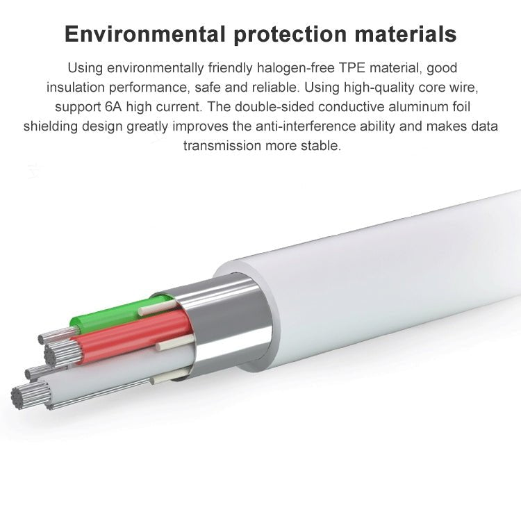 Original Honor AC790 6A USB to USB - C / Type - C Interface Charging and Transmission Data Cable, Cable Length: 1m - ORIWHIZ