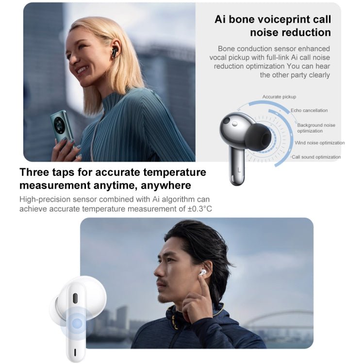 Original Honor Earbuds 3 Pro TWS Noise Reduction Body Temperature Detection Bluetooth Earphone - ORIWHIZ