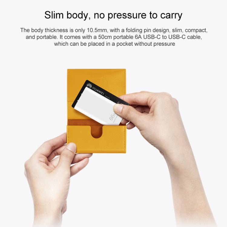 Original Huawei 66W GaN Ultra - thin Travel Charger Power Adapter with Type - C / USB - C Cable - ORIWHIZ