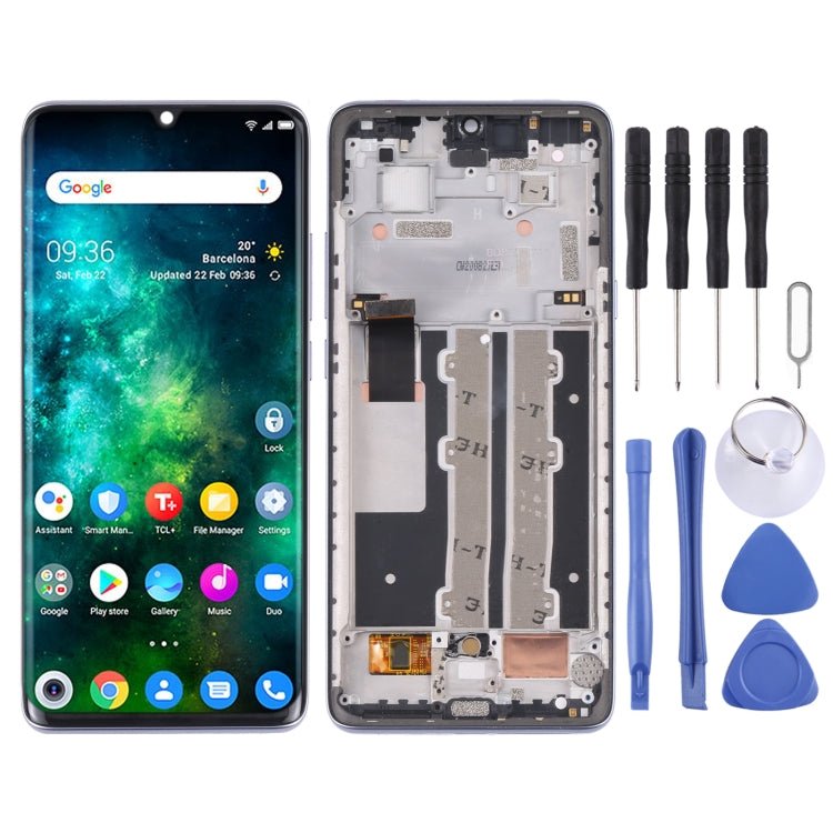 Original LCD Screen and Digitizer Full Assembly with Frame for TCL 10 Plus, For TCL 10 Plus(Purple), For TCL 10 Plus(Original) - ORIWHIZ