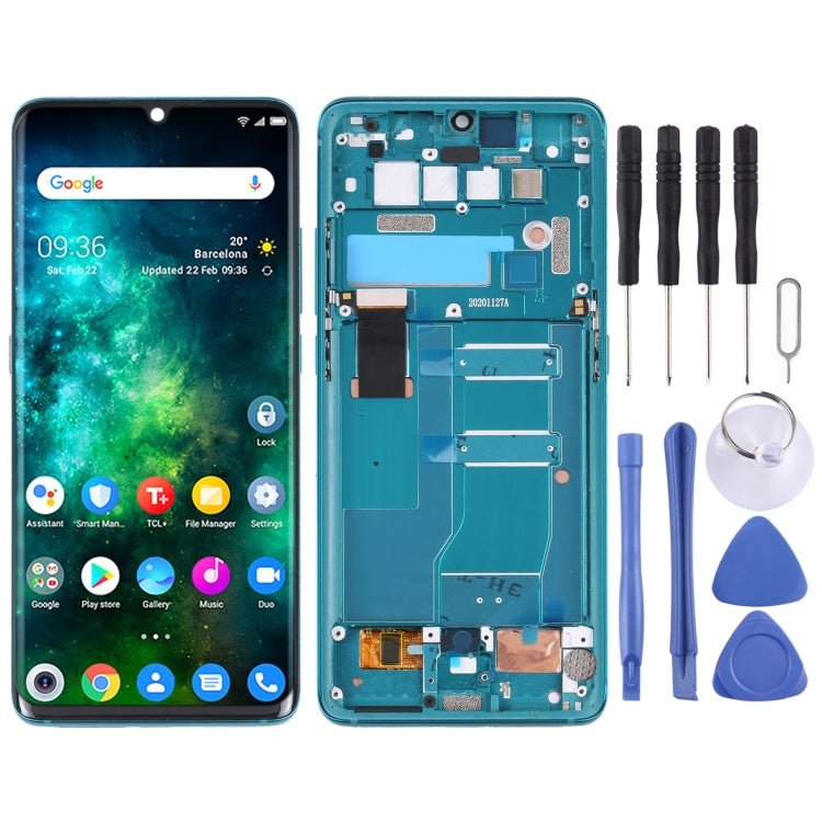 Original LCD Screen and Digitizer Full Assembly with Frame for TCL 10 Pro, For TCL 10 Pro(Original), For TCL 10 Pro - ORIWHIZ