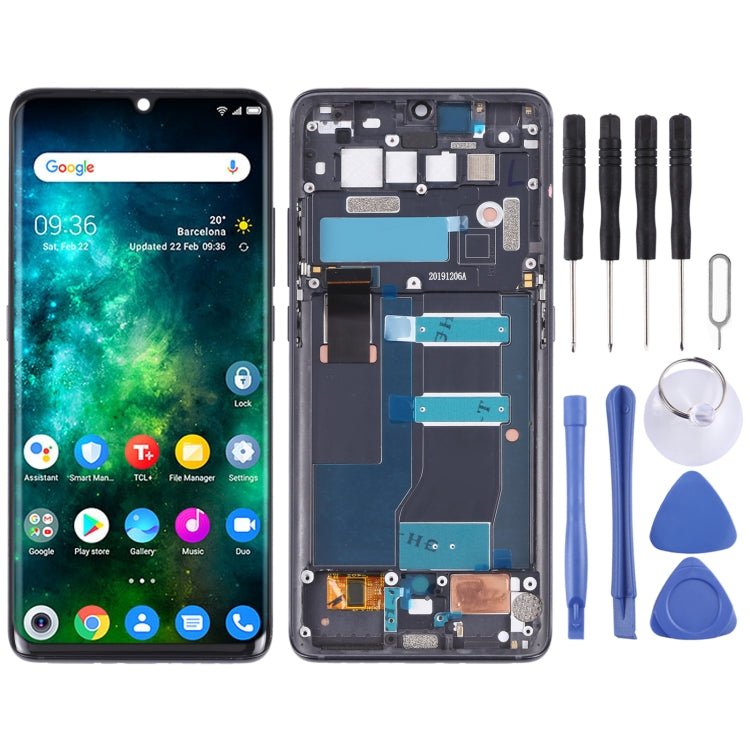 Original LCD Screen and Digitizer Full Assembly with Frame for TCL 10 Pro, For TCL 10 Pro(Original), For TCL 10 Pro - ORIWHIZ
