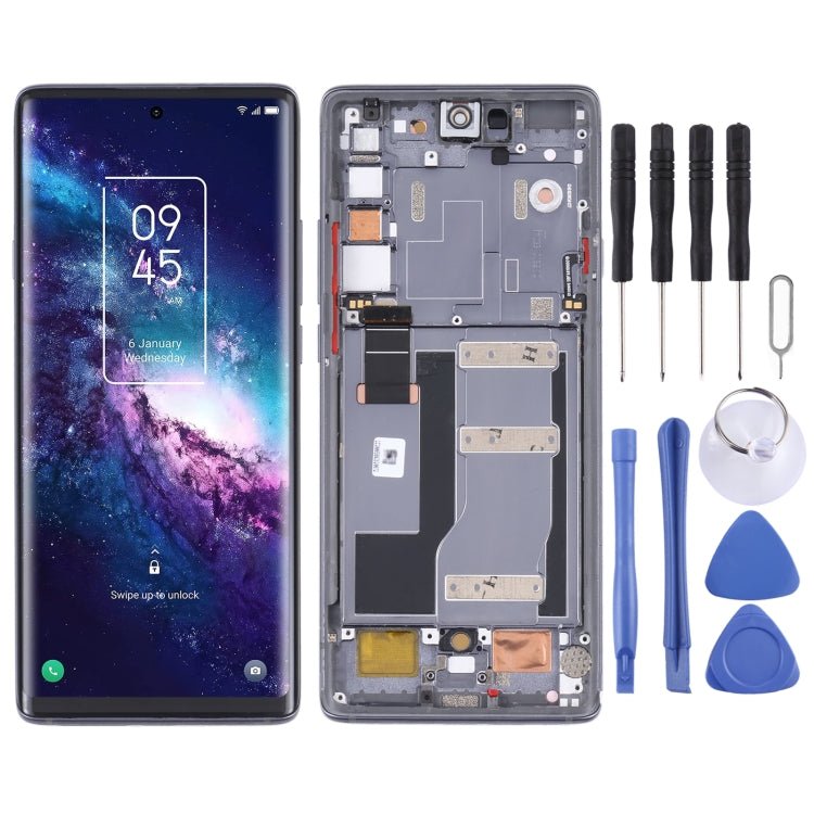 Original LCD Screen and Digitizer Full Assembly with Frame for TCL 20 Pro 5G T810H, For TCL 20 Pro 5G(Original) - ORIWHIZ