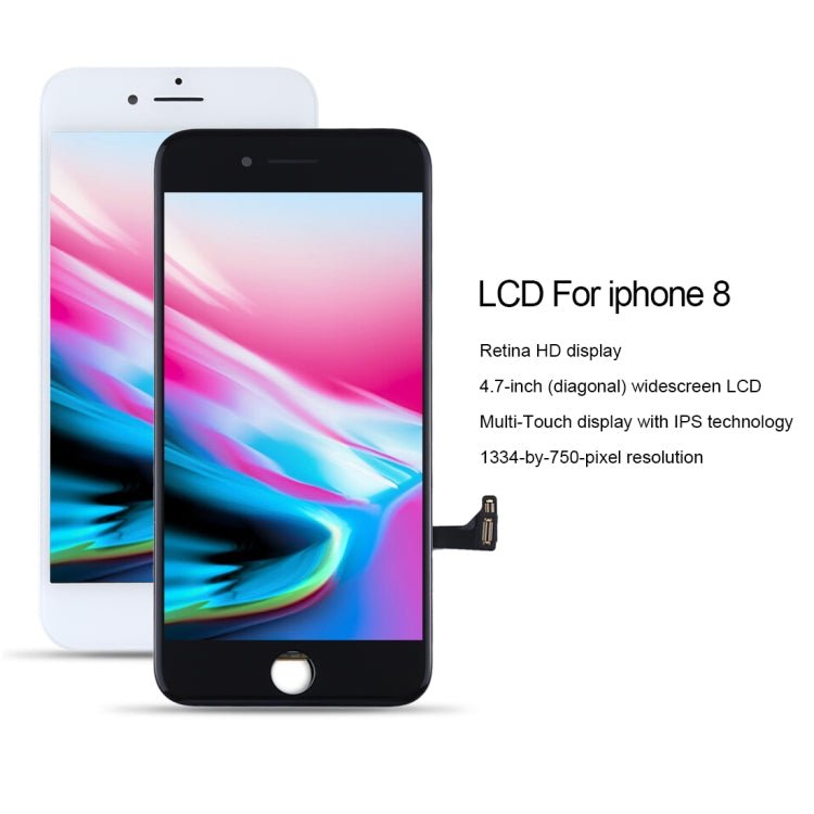 Original LCD Screen for iPhone 8, i8 Original White, i8 Original Black - ORIWHIZ