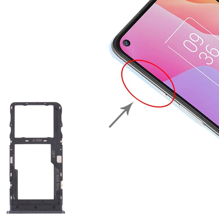 Original SIM Card Tray + Micro SD Card Tray for TCL 10L/10 Lite T770H T770B, For TCL 10L/10 Lite, For TCL 10L/10 Lite(Silver) - ORIWHIZ
