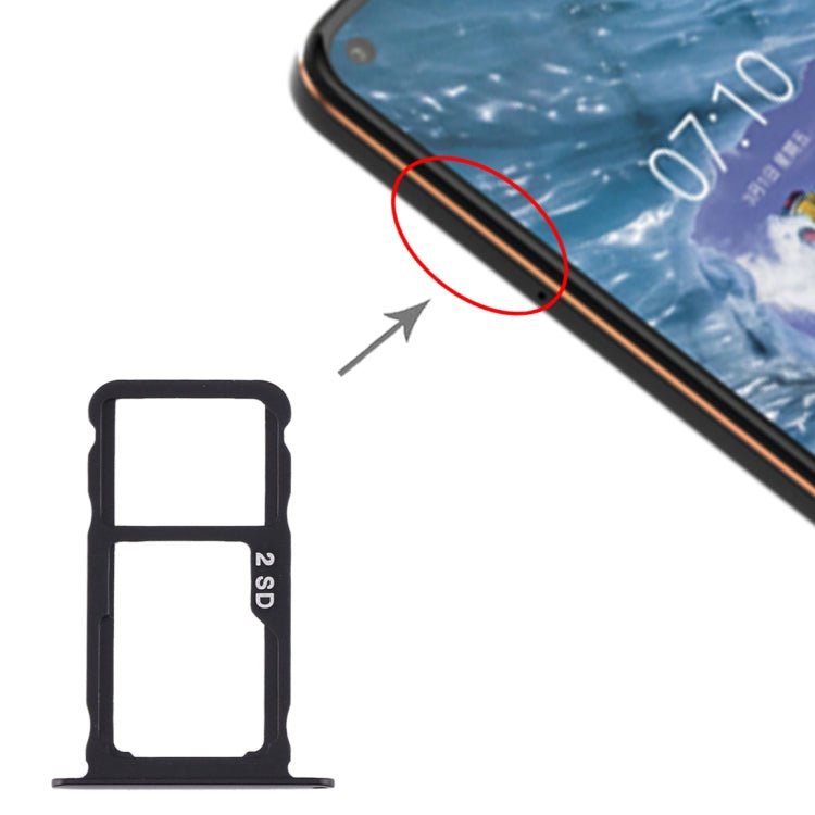 Original SIM Card Tray + SIM Card Tray / Micro SD Card Tray for Nokia X71 / TA - 1172 TA - 1167 TA - 1188, For Nokia X71 - ORIWHIZ
