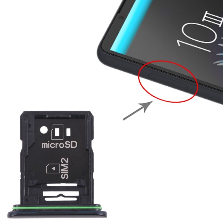 Original SIM Card Tray + SIM Card Tray / Micro SD Card Tray for Sony Xperia 10 III, For Sony Xperia 10 III(Original) - ORIWHIZ