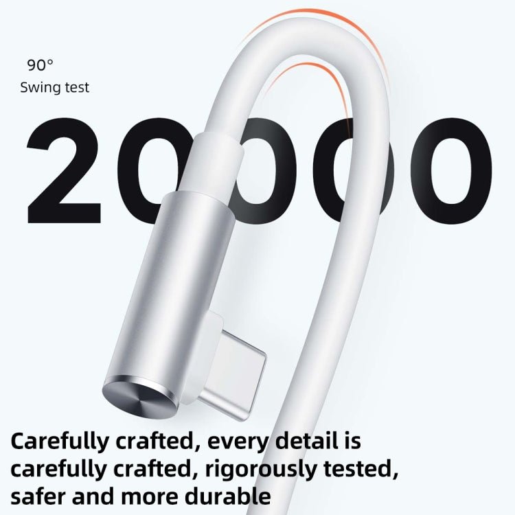 Original Xiaomi 6A USB to USB - C / Type - C 90 Degree Elbow Fast Charging Data Cable, Length: 1.5m, 6A, Length: 1.5m - ORIWHIZ