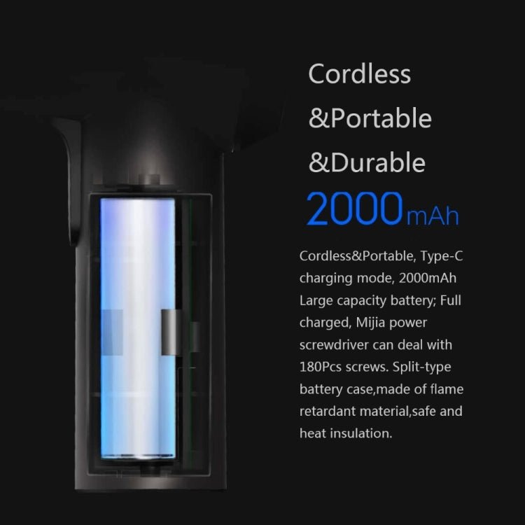 Original Xiaomi Mijia Cordless Rechargeable Screwdriver With 12 PCS S2 Screw Bits, With 12 PCS S2 Screw - ORIWHIZ