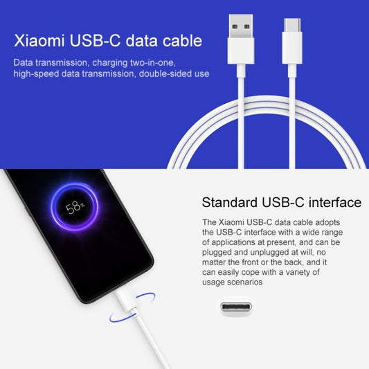 Original Xiaomi USB to USB - C / Type - C Data Cable Normal Version, Cable Length: 1m - ORIWHIZ