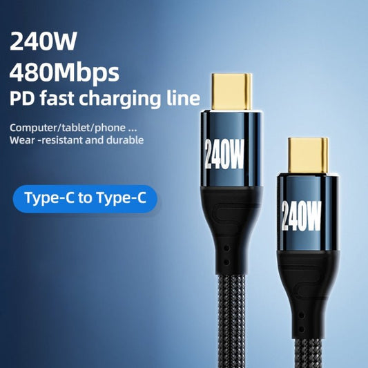 PD 240W Type - C to Type - C Fast Charge Data Cable, 0.5m, 1m, 1.5m, 2m, 3m - ORIWHIZ