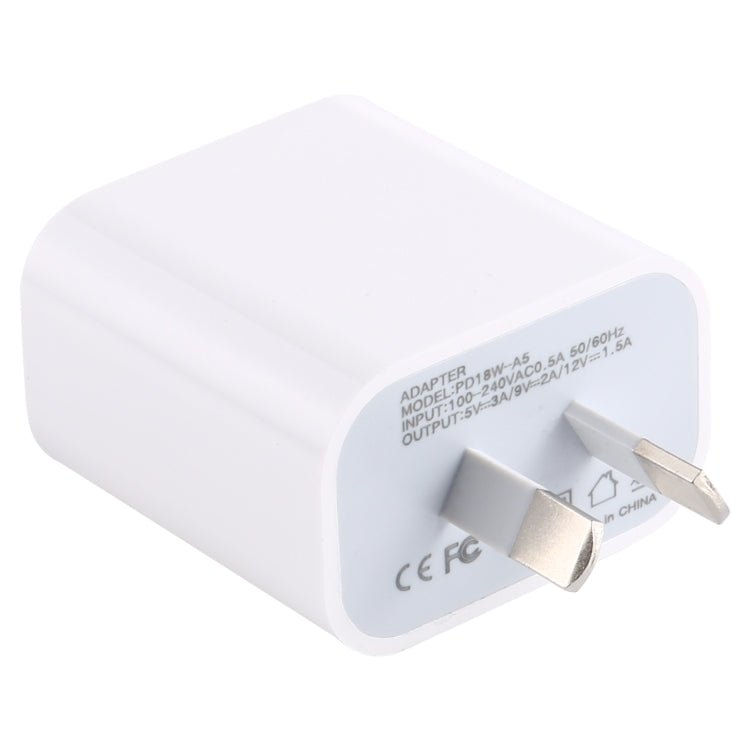 PD18W - A5 18W PD Power Adapter Wall Charger, AU Plug - ORIWHIZ