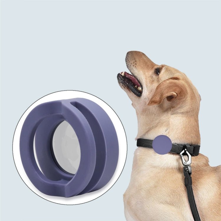 Pet Collar Anti - scratch Shockproof Silicone Case For AirTag, 35.9x35.9x19.2mm, 34.1x34.1x18.2mm - ORIWHIZ
