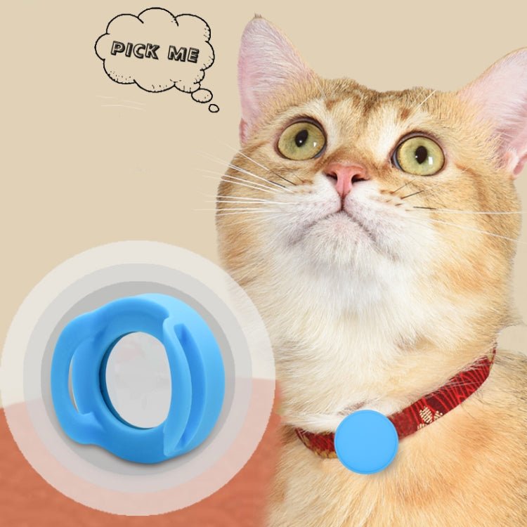 Pet Collar Anti - scratch Shockproof Silicone Case For AirTag, 35.9x35.9x19.2mm, 34.1x34.1x18.2mm - ORIWHIZ