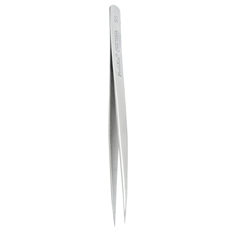 ProsKit 1PK - 105T Stainless Steel Anti - magnetic Tweezer Precision Straight Pointed Pincette 140mm - ORIWHIZ