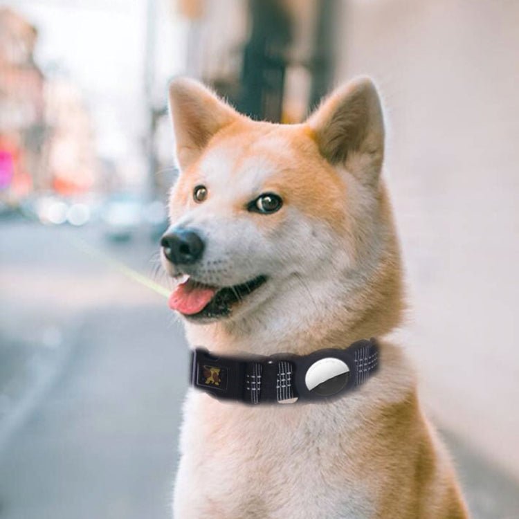 PUGGA GG1002 Polyester Pet Collars Dog GPS Device Protector Collar, Size:, M, L - ORIWHIZ
