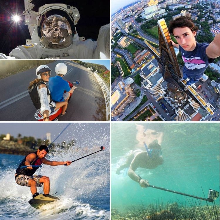 PULUZ Extendable Handheld Selfie Monopod for GoPro, Insta360, DJI and Other Action Cameras, Length: 22.5 - 80cm, Length: 22.5 - 100cm - ORIWHIZDJI & Insta360 AccessoriesExtendable PolePULUZ