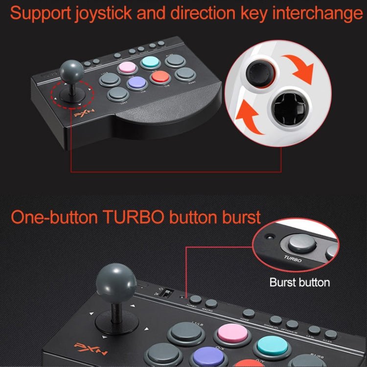 PXN PXN - 0082 Gladiator Street Machine Game Handle Rocker Controller for Nintendo Switch / PC / Android System / PS3 / PS4 / XboxOne, PXN - 0082 - ORIWHIZGamepadsNintendo AccessoriesPXN