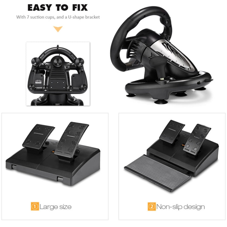 PXN - V3 Racing Game Steering Wheel for PC / PS3 / 4 / xbox one / switch, For PC / PS3 / 4 / xbox one / switch - ORIWHIZSony AccessoriesSony Accessories GamepadsToys & Hobbies