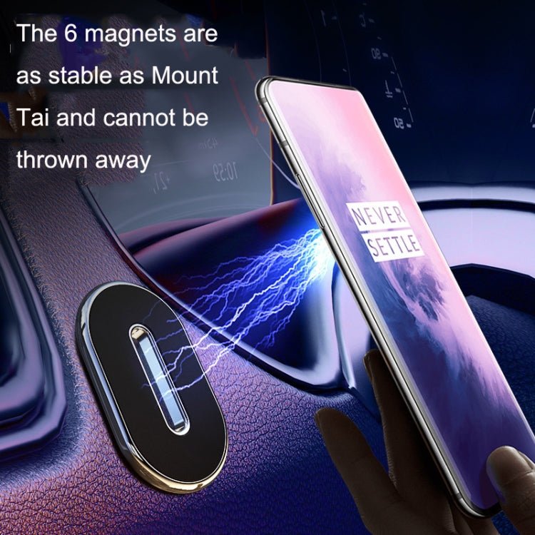 Q10 Car Dashboard Magnetic Suction Mini Mobile Phone Holder, Black, Silver, Gold - ORIWHIZ