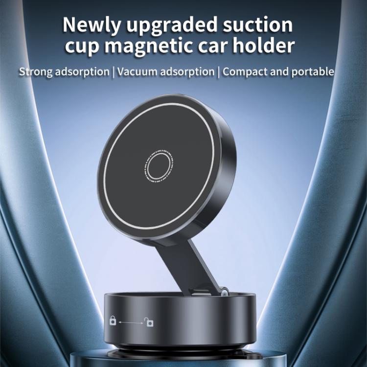 Q12 Foldable Vacuum MagSafe Magnetic Suction Cup Phone Holder, Q12(Black), Q12(Silver) - ORIWHIZ