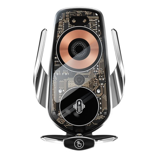Q7 Magnetic Wireless Fast Charging Car Mobile Phone Charger Bracket, Q7 (Black), Q7 (Silver) - ORIWHIZ