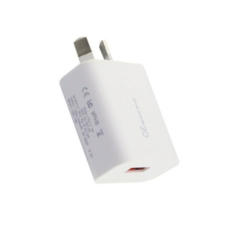 QC 3.0 18W 3A Single USB Interface Charger, AU Plug - ORIWHIZ