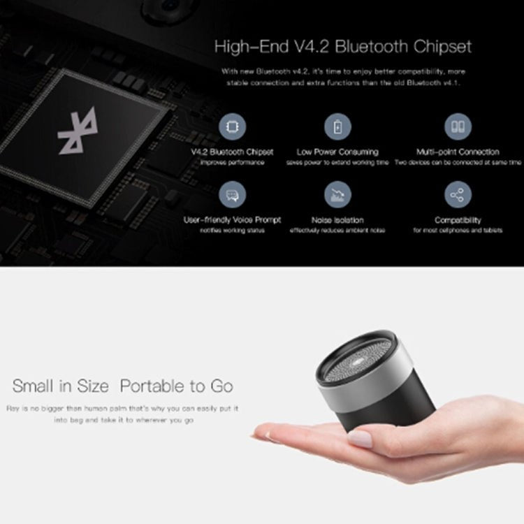 QCY BOX1 Portable Mini Speaker Wireless Music Metal V4.2 Bluetooth Loudspeakers - ORIWHIZ