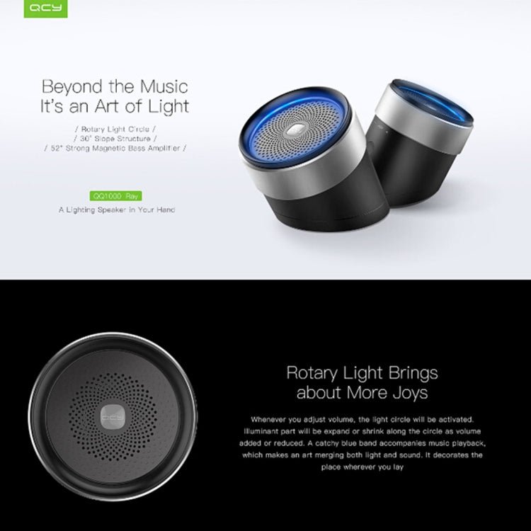 QCY BOX1 Portable Mini Speaker Wireless Music Metal V4.2 Bluetooth Loudspeakers - ORIWHIZ