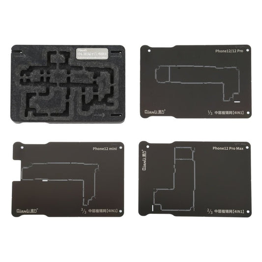 Qianli 4 in 1 Middle Frame Reballing Platform For iPhone 12 / 12 Pro / 12 Mini / 12 Pro Max, For iPhone 12 / 12 Pro / 12 Mini / 12 Pro Max - ORIWHIZ