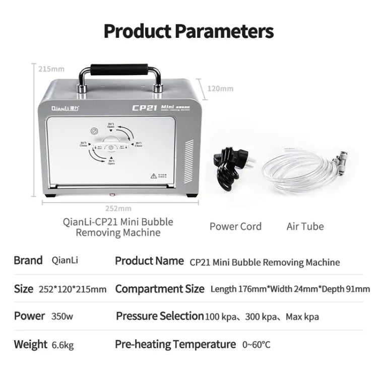 Qianli CP21 Mini LCD Screen Bubble Removing Machine, Qianli CP21 Mini, EU Plug - ORIWHIZ