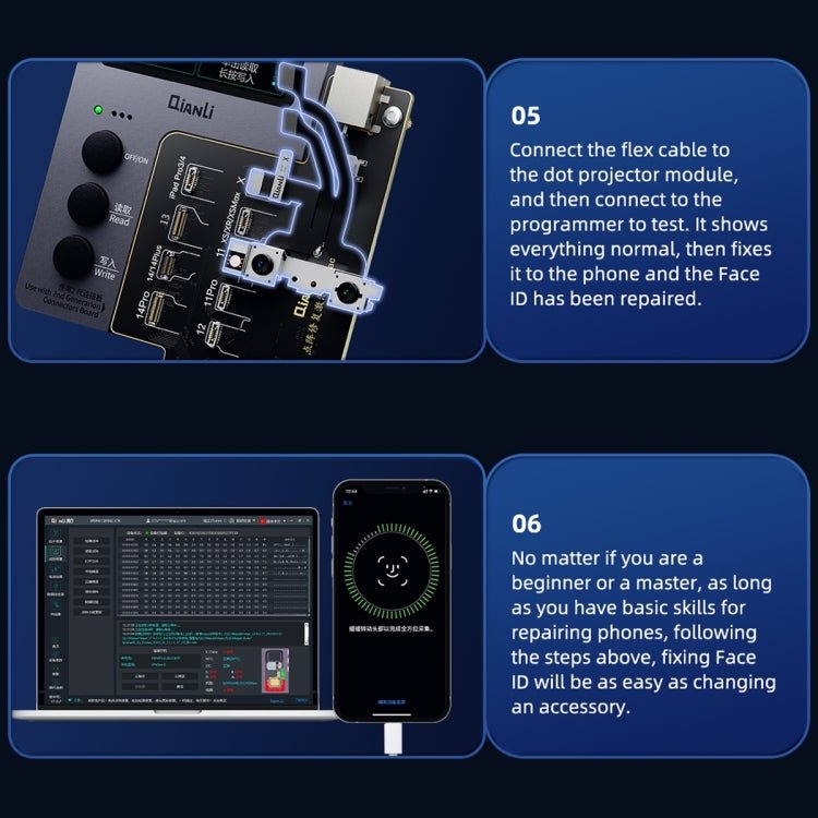 QianLi iCopy Plus Specialized Face ID Recovery and Activation Board for iPhone X to 14 Series, ID Recovery Activation Module - ORIWHIZ