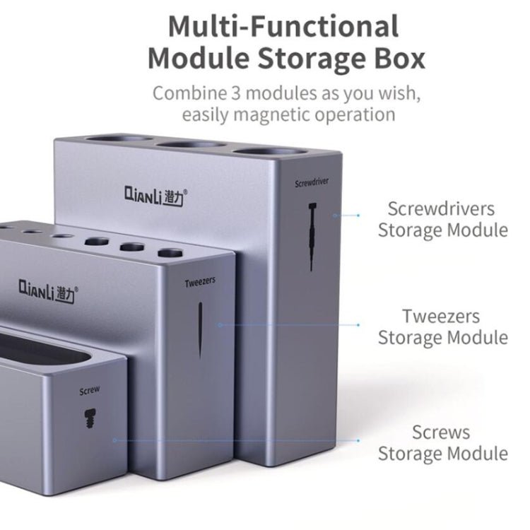 QianLi iCube Aluminum Alloy Multi - Functional Modular Storage Box - ORIWHIZ