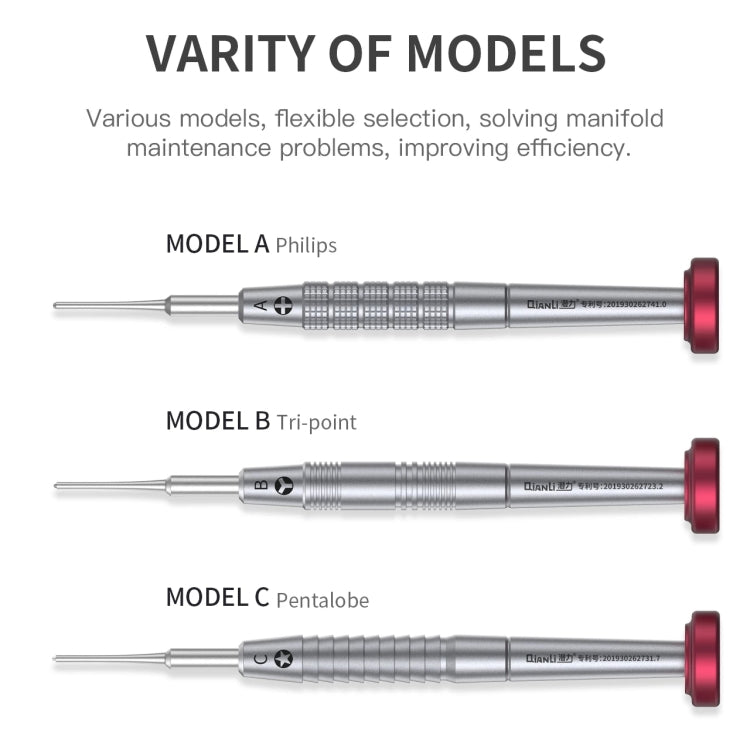 Qianli iFlying 3D Aluminum Handle Anti - slip Screwdriver, Pentalobe, Philips, Tri - point, Pentalobe - ORIWHIZ