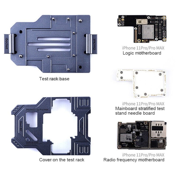 Qianli iSocket Motherboard Layered Test Fixture, Qianli iSocket For iPhone 11 Series, Qianli iSocket For iPhone 12 Series, Qianli iSocket For iPhone 13 Series, Qianli iSocket For iPhone 14 Series - ORIWHIZ