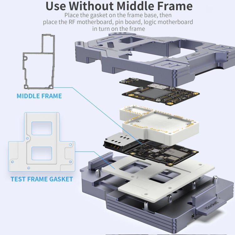 Qianli iSocket Motherboard Layered Test Fixture, Qianli iSocket For iPhone 11 Series, Qianli iSocket For iPhone 12 Series, Qianli iSocket For iPhone 13 Series, Qianli iSocket For iPhone 14 Series - ORIWHIZ