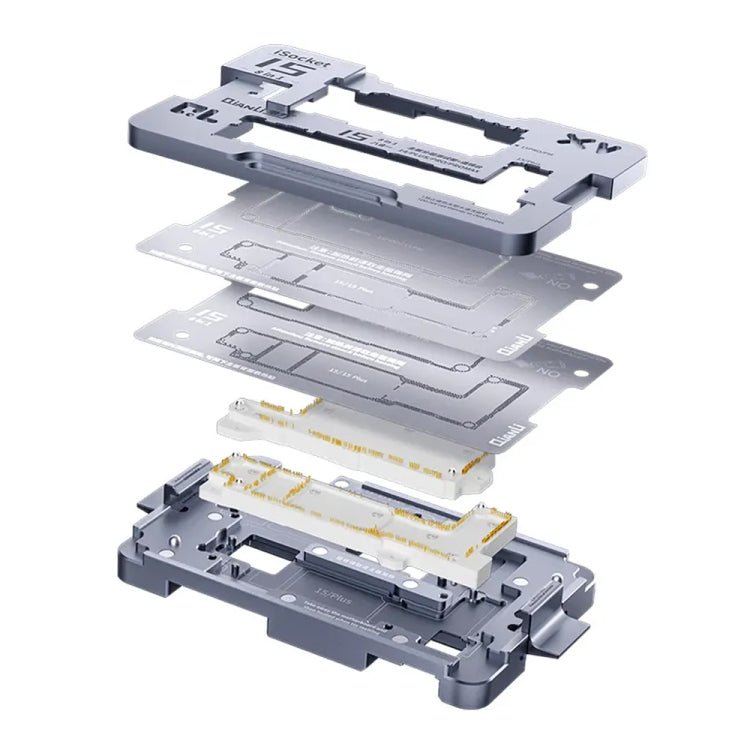 QianLi iSocket Series 8 in 1 Motherboard Layered Test Stand For iPhone 15 Series, QianLi iSocket Series For iPhone 15 Series - ORIWHIZ