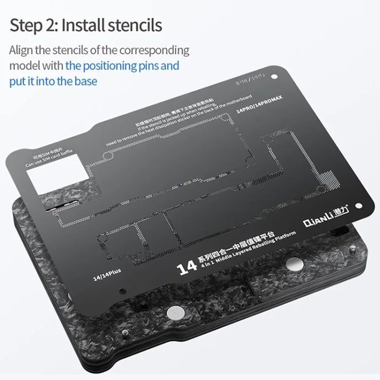 Qianli Magnetic Middle Layer BGA Reballing Platform, For iPhone 15 Series, For iPhone 14 Series - ORIWHIZ
