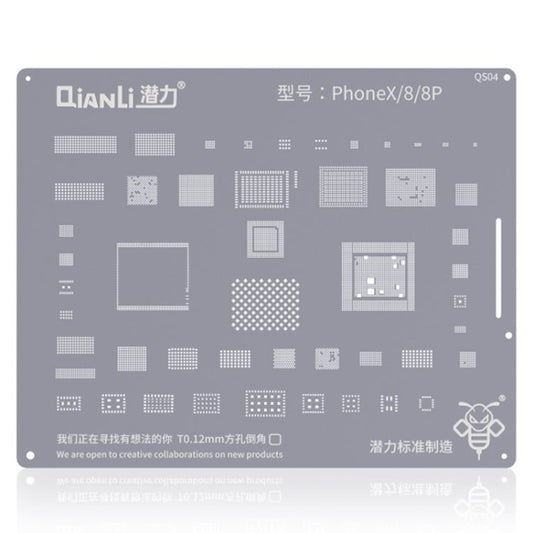 Qianli QS04 Bumblebee Stencils BGA Reballing Planting Tin Plate For iPhone X/8/8 Plus, For iPhone X/8/8 Plus - ORIWHIZ