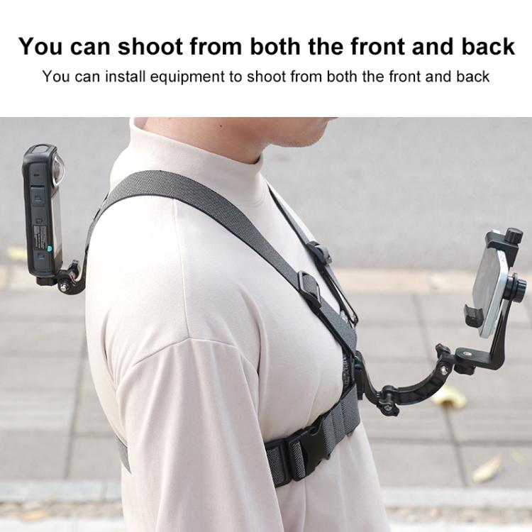 Quick Release Body Mount Belt Chest Strap with Mount & Screw, 3 in 1, 4 in 1, 10 in 1 360 Phone Clamp - ORIWHIZChest BeltDJI & Insta360 AccessoriesUniversal Chest & Head Belt