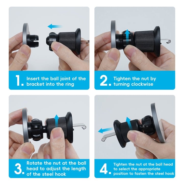 RBS PH19 Ultra - thin Magnetic Car Air Outlet Phone Holder - ORIWHIZ