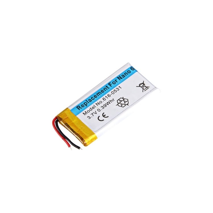 Rechargeable Li - ion Battery for iPod nano 6th 3.7V 0.39Whr, For Apple iPod nano 6 - ORIWHIZ