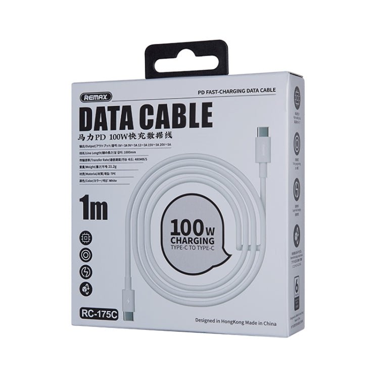REMAX Marlik Series RC - 175c PD 100W USB - C / Type - C to USB - C / Type - C Interface Fast Charging Data Cable, Cable Length: 1m, 1m - ORIWHIZ