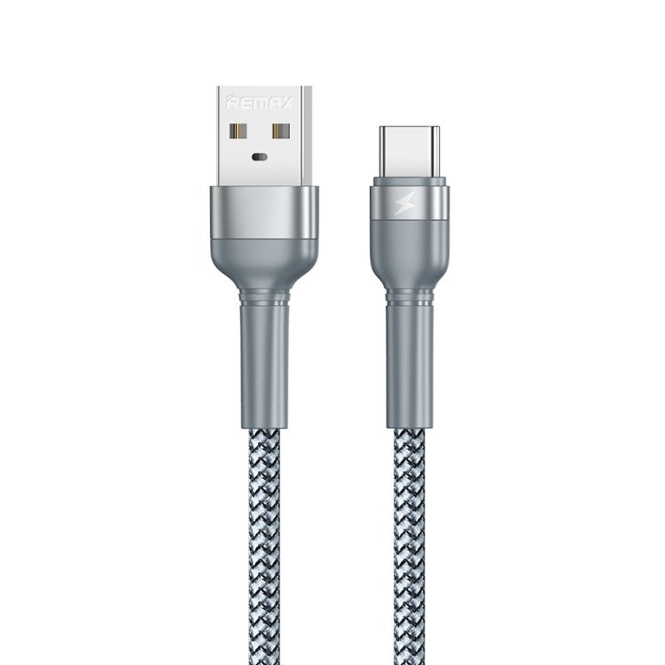 REMAX RC - 124a 1m 2.4A USB to USB - C / Type - C Aluminum Alloy Braid Fast Charging Data Cable, Type - C - ORIWHIZ